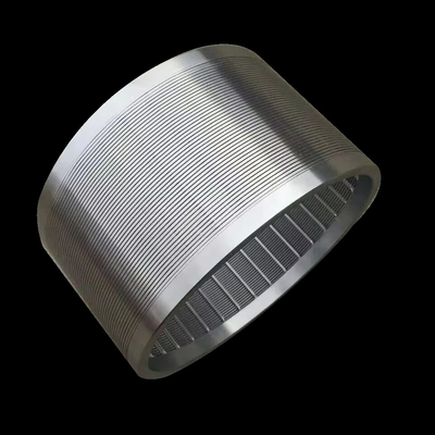 เครื่องบดขนม ภายนอกแกนภายใน SS304 เหล็กไร้สแตนเลส Flanges 80 Mesh Wedge Wire Basket