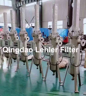 เครื่องฉีดภายในที่มีประสิทธิภาพสูง LFN219 เครื่องฉีดปนูมาติก ทําความสะอาดเอง สแตนเลส 304 ถังกรองสําหรับกรองของเหลว viscous